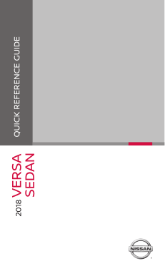 2018 Nissan VERSA SEDAN Owner Manual
